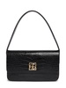 Elly croc embossed leather shoulder bag