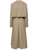 Belted cotton blend gabardine trench