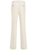 Mid rise crepe straight pants