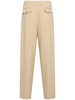 Golden wool wide leg pants