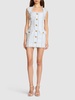 Gingham tweed mini dress