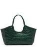 Big Nantucket woven leather basket bag