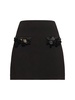 Double crepe cady mini skirt w/sequins