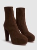 120mm Saint Honore suede plateau booties