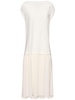 Crepe de chine & taffeta midi dress