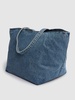 Punch denim tote bag