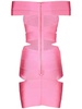 Bonded stretch viscose mini dress