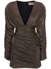 Draped lurex jersey mini dress