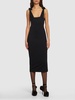 Jersey midi dress w/roses