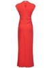 Draped jersey midi dress