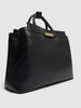 Deco daily leather tote bag
