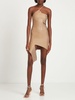 Mono shoulder knit mini dress