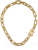 B chain thin brass necklace