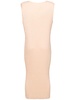Pleated sleeveless midi dress