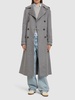 Wool double breasted belted coat