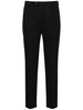Cotton gabardine straight pants