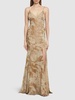Printed viscose long dress
