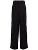 Linen mid rise wide pants