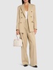 Golden wool wide leg pants