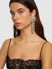 Fringes crystal pendant earrings