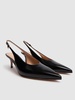 55mm Robbie leather slingbacks