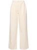 Cotton & linen wide leg pants