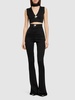 V neck crop top w/stud