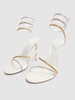 105mm Satin & crystal sandals