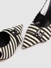 75mm Canvas slingbacks