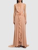 Draped georgette dress