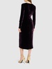 Fluid velvet midi wrap dress