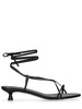 35mm Paige nappa leather lace-up sandals
