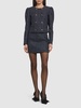 Sequined tweed double breasted jacket