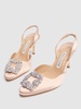 70mm Hangisli satin slingback pumps
