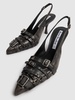 85mm Brandan leather slingback pumps