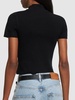 Logo patch stretch jersey t-shirt