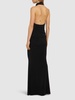 Stella open back jersey sablé long dress