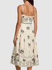 Lima embroidered linen midi dress