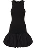 Bubble rib knit viscose blend mini dress