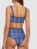 Nopal printed high waist bikini bottoms