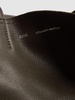 Midi leather tote bag