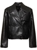 Simone leather blend biker jacket