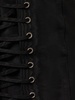 Moiré mini dress w/ lace-up detail