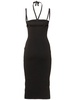 Stretch knit viscose midi dress