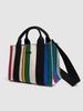 Small striped canvas shopping bag