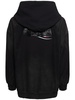 Vintage effect cotton sweatshirt hoodie