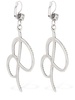Crystal B logo drop earrings