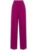 Stretch wool wide pants