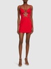 Embellished star cutout mini dress