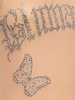 Crystal logo tulle tank top